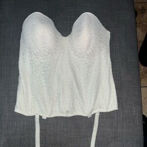 White lace corset